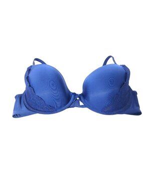 Victorias Secret Blue Lace Push-Up Bra 36C Womens Intimates